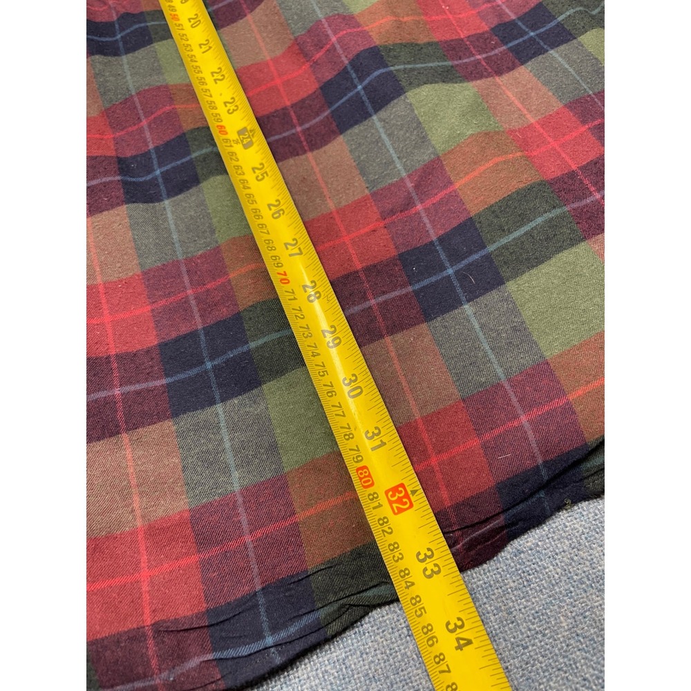 Ralph Lauren Blake Mens Green Red Plaid Flannel Cotton Y2K Button Down Shirt S - Picture 5 of 7